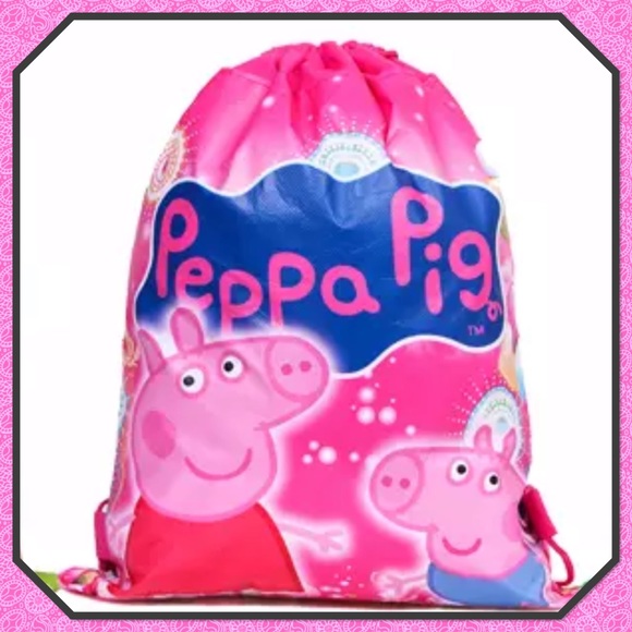 🌸New🌸(2 for $10.00) Peppa & George Drawstring Bag